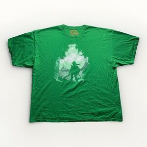 Vintage Nintendo Zelda Ocarina Of Time Link Graphic Tee Green 3XL Retro Gamer